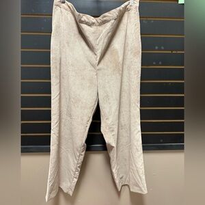 NWT Alfred Dunner Grand Canyon Pull On Pants 18 Short Fawn Tan Textured